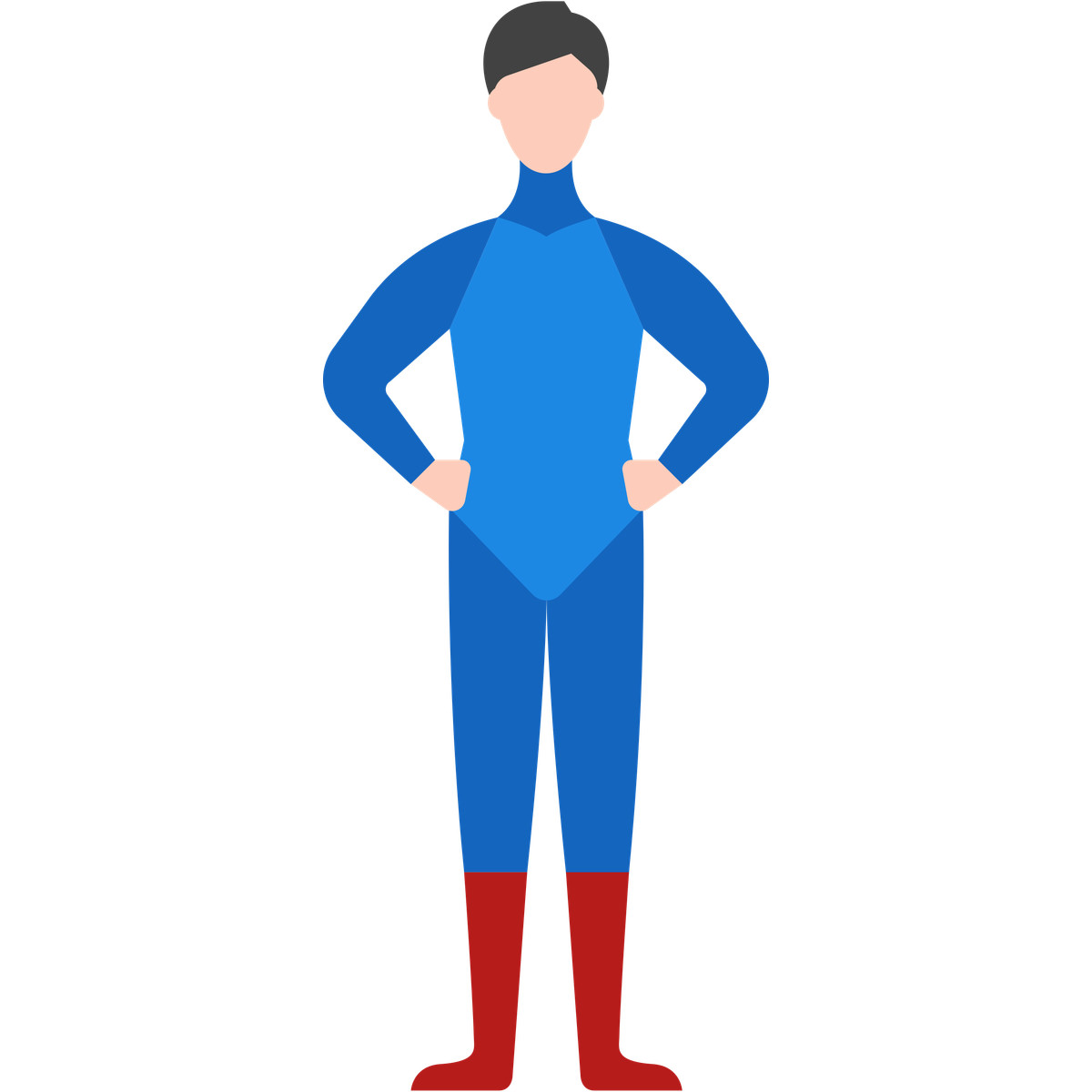 Man superhero-Illustration im Fogg-Stil als Download in PNG, SVG