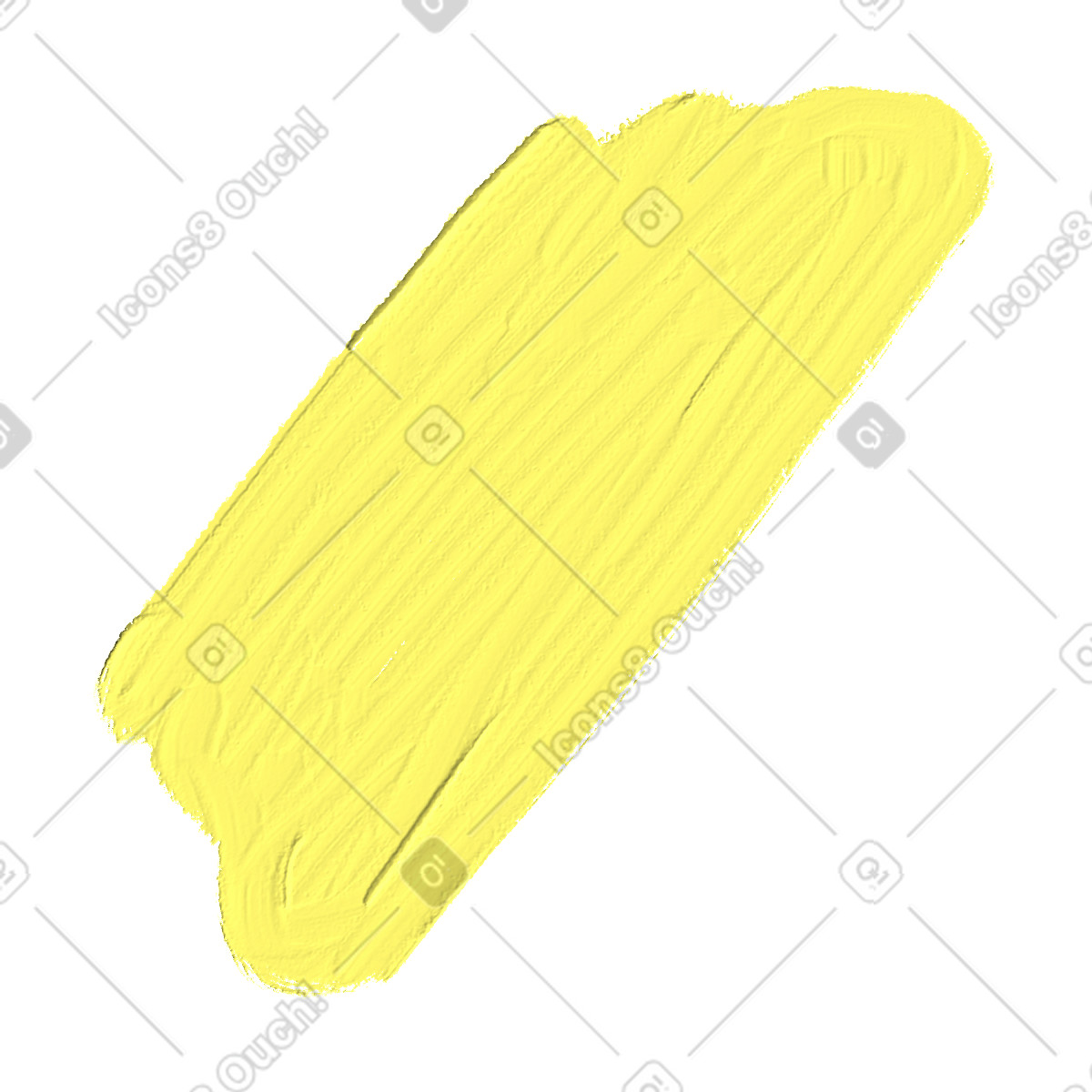 Yellow paint smear illustration in Scrapbooking style download in PNG, SVG