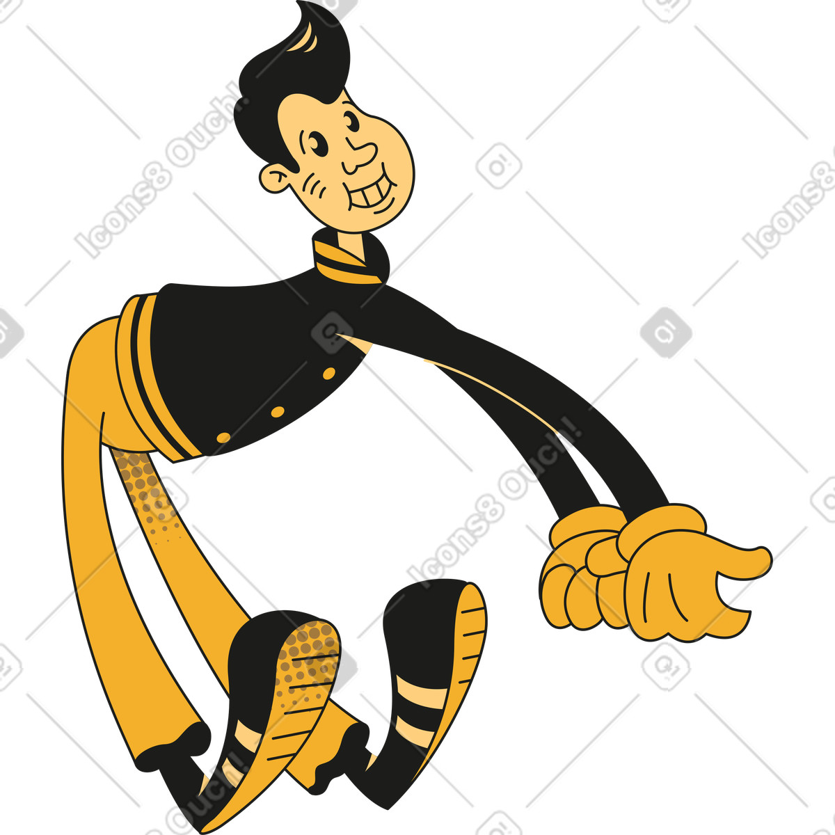 Rubber スタイルの おとこ のイラストをPNG、SVG形式でダウンロード