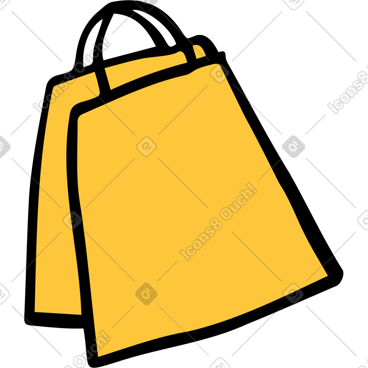 Einkaufstüten-Illustration im Comic-Stil als Download in PNG, SVG
