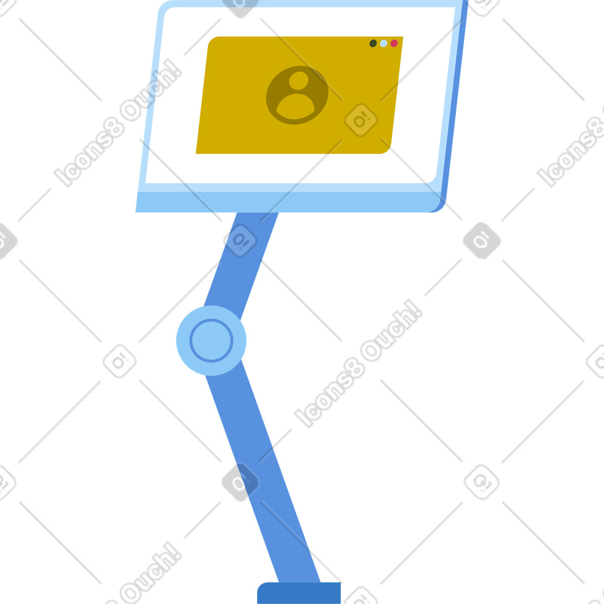 Ilustración Monitor en brazo articulado estilo Vector a descargar PNG y SVG