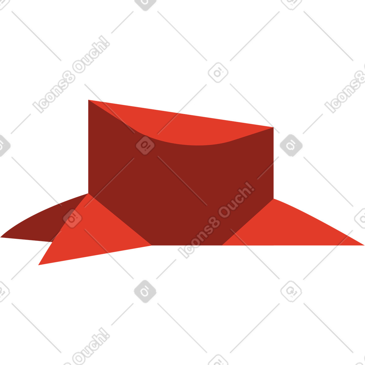 Burgundy スタイルの 切り株 のイラストをPNG、SVG形式でダウンロード