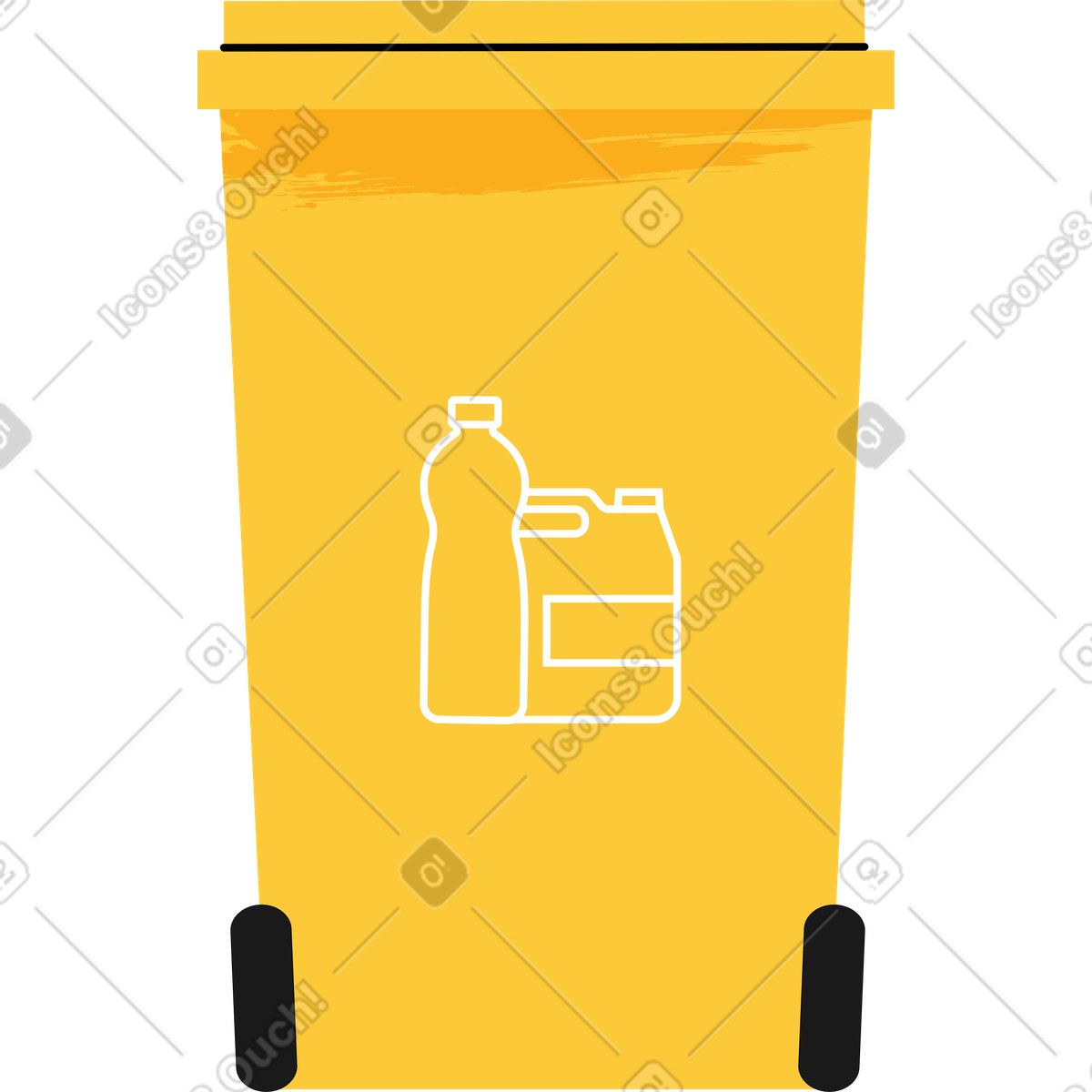 Illustration Poubelle en plastique dans le style Juicy à télécharger aux formats PNG, SVG
