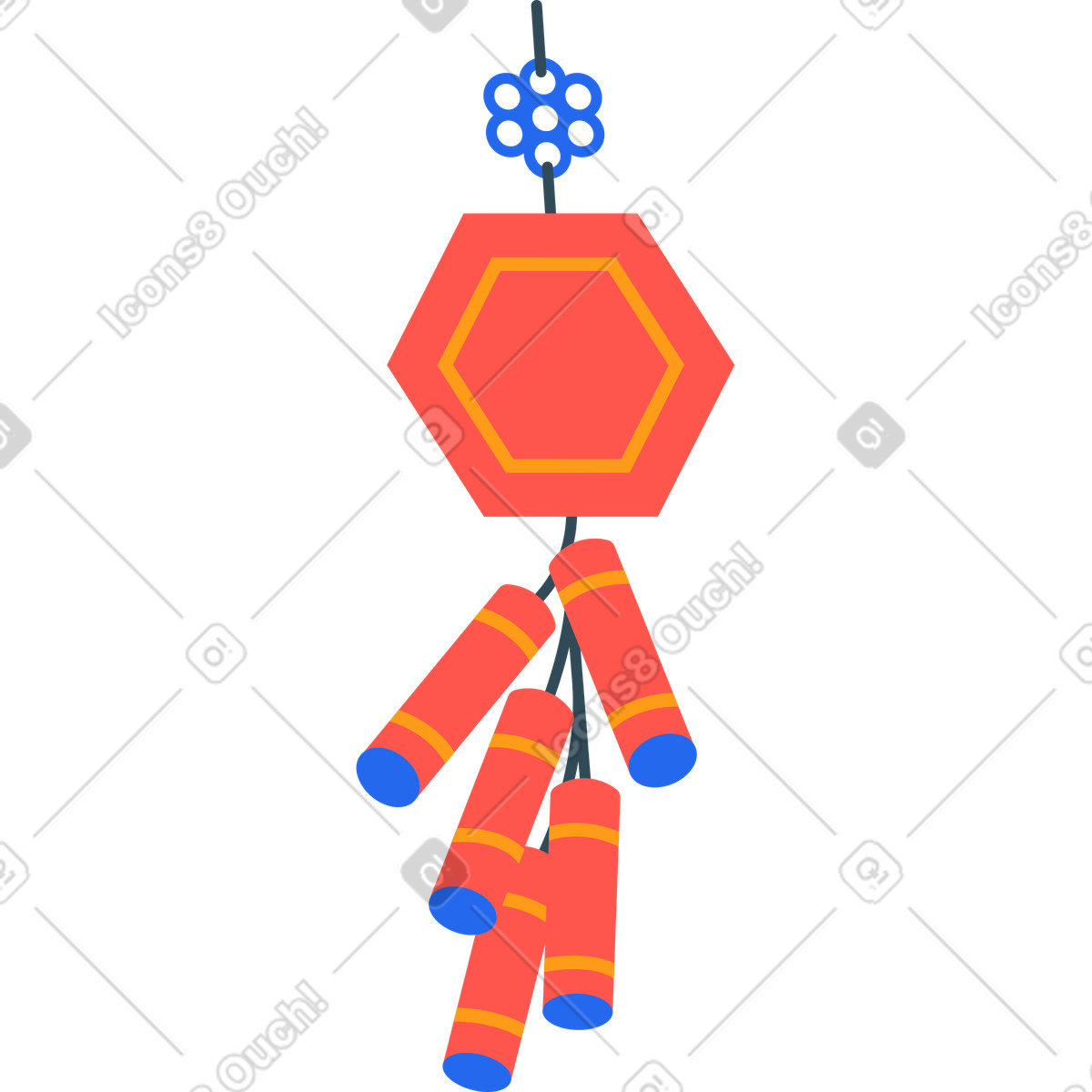 Petardi cinesi illustrazione in stile Kingdom scarica in PNG, SVG