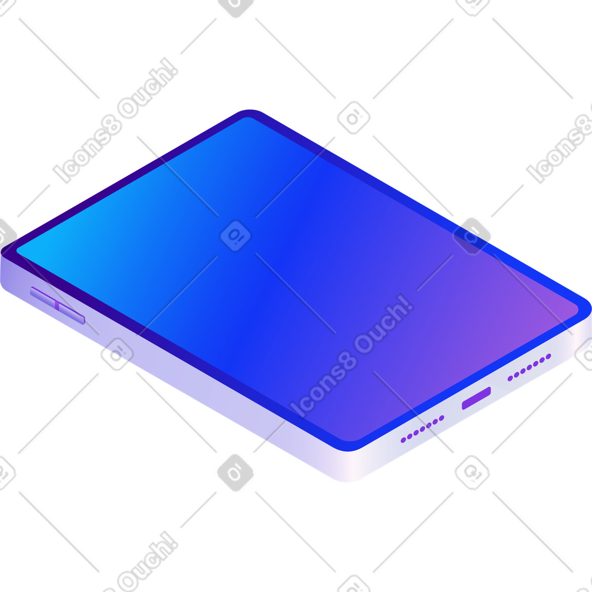 Ilustración Tableta en estilo Hi-tech a descargar en PNG y SVG