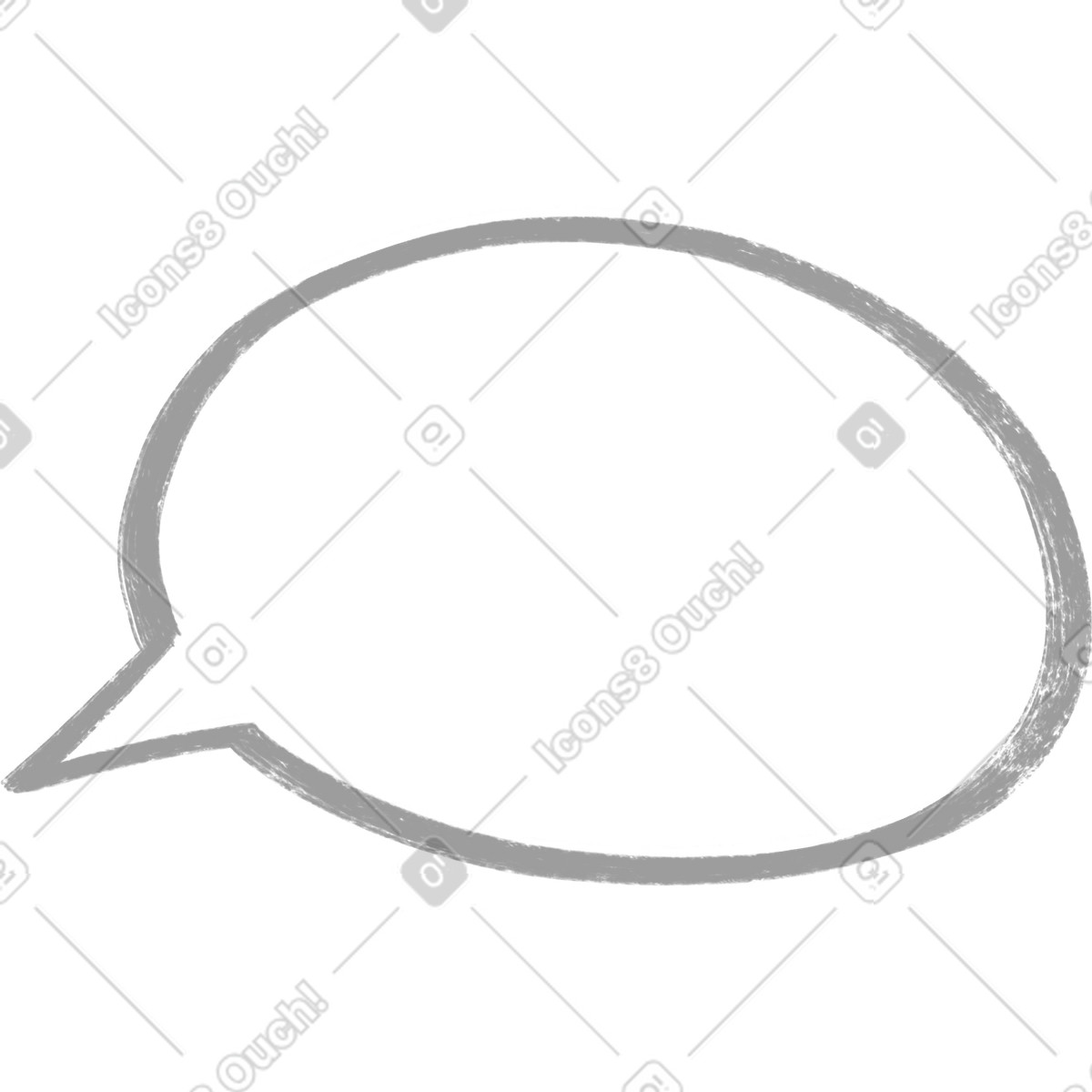 Gray speech bubble illustration in Company style download in PNG, SVG