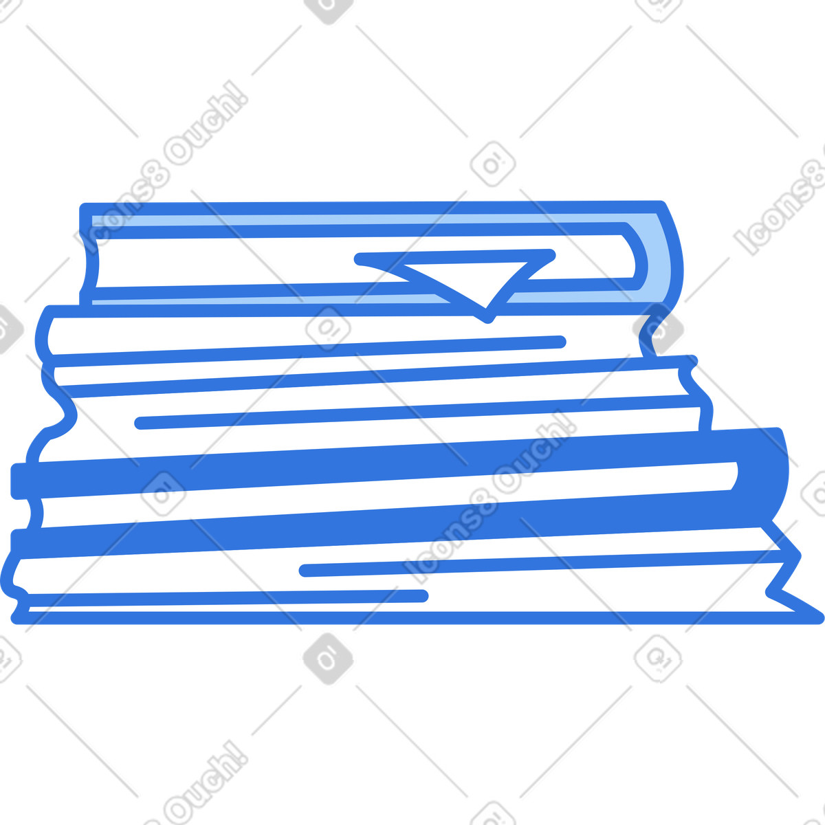 Stack of papers and books illustration featuring a collection of clipart images in PNG SVG