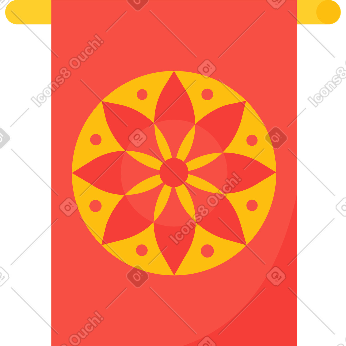 Indian flag illustration in Sammy style download in PNG, SVG