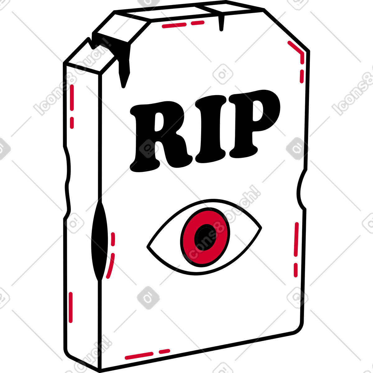 Illustration Pierre tombale dans le style Ruby à télécharger aux formats PNG, SVG