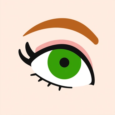 A close-up of a woman's eye showing intense determination and silent rebellion. The eye is surrounded by fair skin and the lashes are thick and dark. The iris is a vibrant shade of green, reflecting a strong will. There is a hint of tension in the brow above the eye, suggesting a fierce resolve. The background is softly blurred to emphasize the eye's piercing gaze.