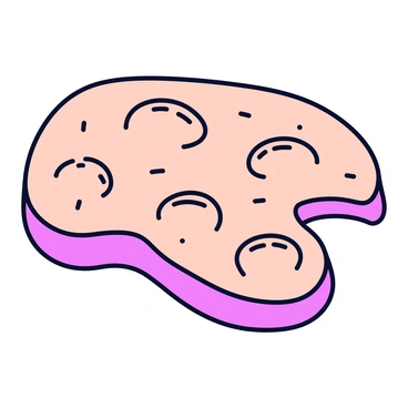 An illustration depicting a close-up view of a human scalp. The scalp shows several hair follicles, some of which are actively producing hair, while others are empty, indicating hair loss. The follicles that have stopped producing hair are clearly visible, with a slight indentation at their base. The surrounding skin texture is detailed, showcasing small pores and subtle shading. The color of the hair is a gradient from dark at the follicles to lighter as it extends outwards, emphasizing the contrast between healthy and inactive follicles.