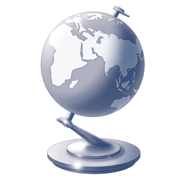 A futuristic globe is suspended gracefully above a sleek, circular base. The globe is detailed with intricate geographic markings and patterns that suggest advanced technology. Below, the base has a smooth, polished surface, and it features a visible magnetic levitation system that keeps the globe hovering effortlessly. Subtle metallic elements highlight the base, adding a modern touch to the overall design. The globe gently rotates on its axis, showcasing different countries and continents, while a faint glow emanates from the base, enhancing the futuristic aesthetic of the scene.