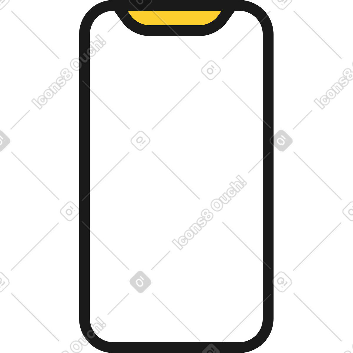 Kleines smartphone-Illustration im Taxi-Stil als Download in PNG, SVG