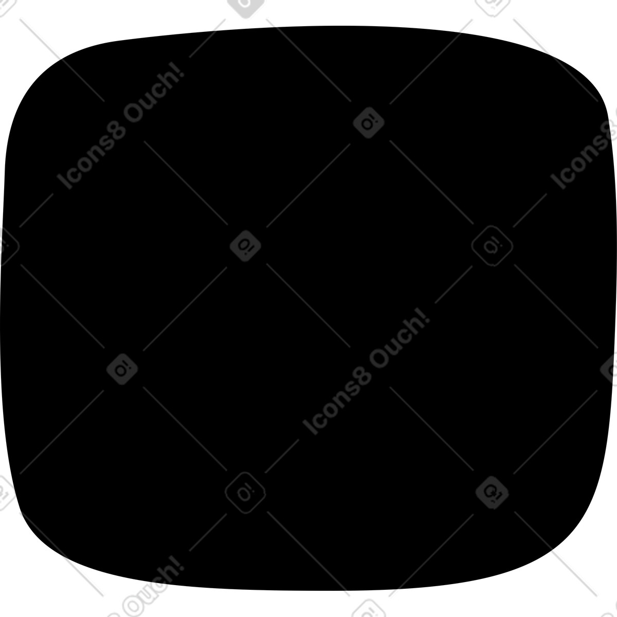 Rounded square background illustration in Lettering style download in PNG, SVG
