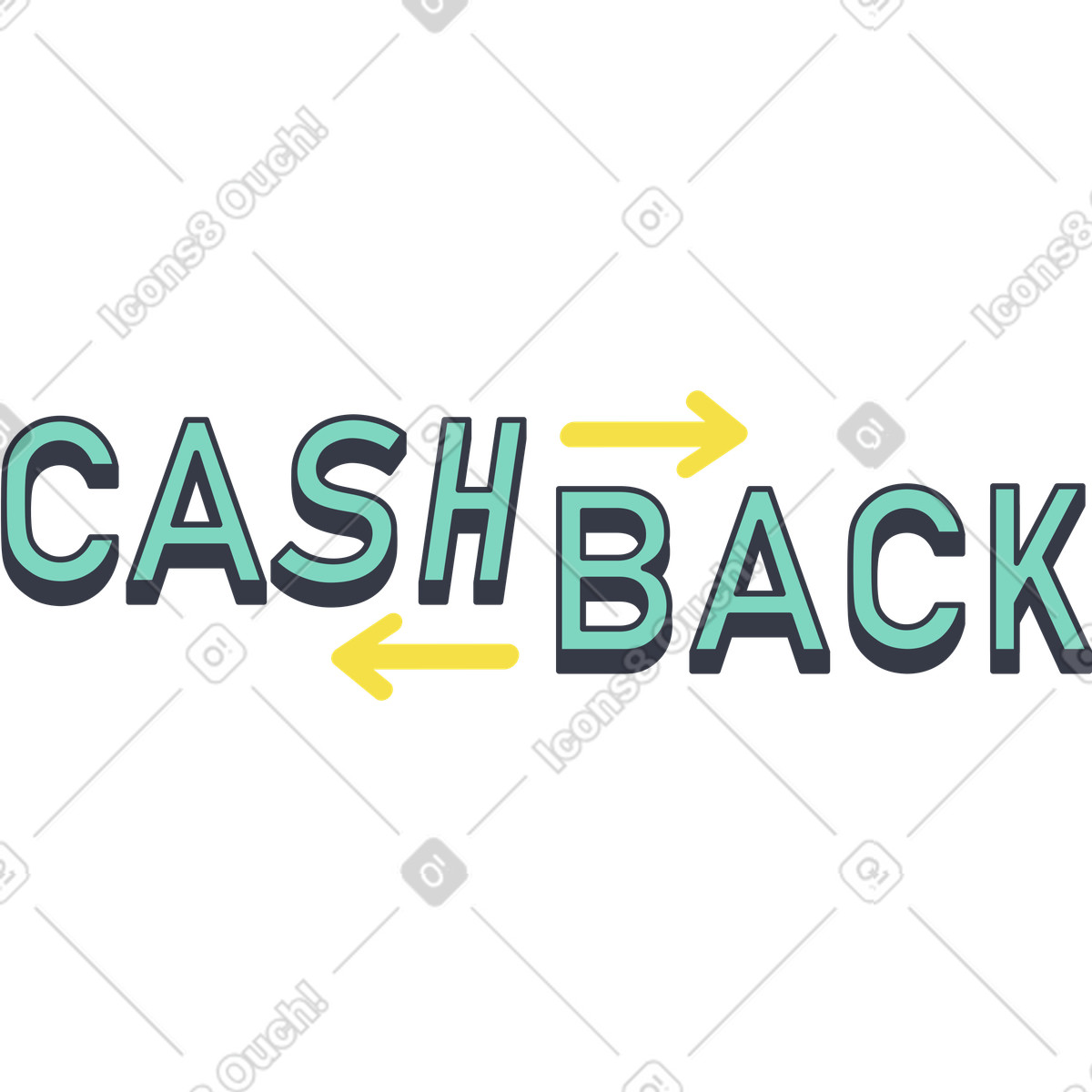 Cashback-Illustration im Abstract-Stil als Download in PNG, SVG