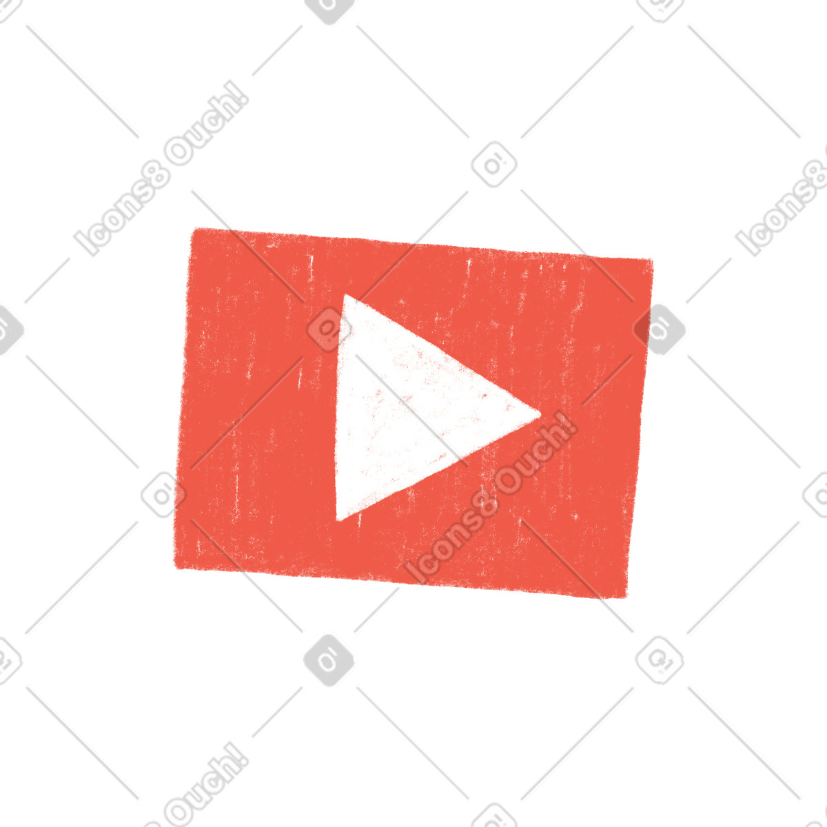 Youtube icon-Illustration im Tutti-Stil als Download in PNG, SVG