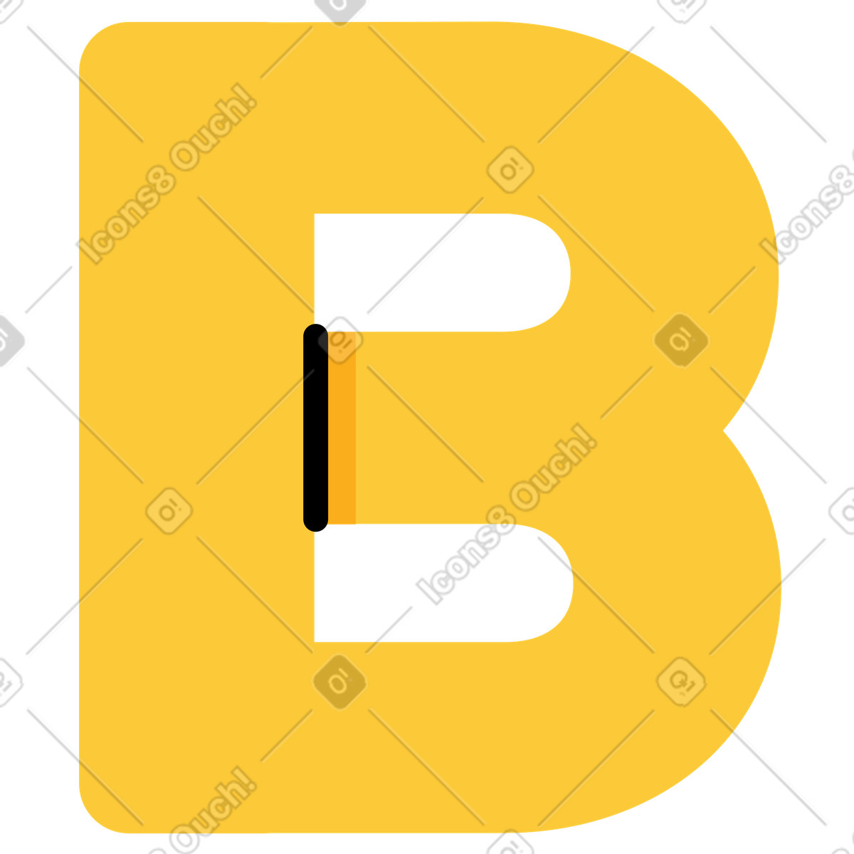 下载 Juicy 风格的 字母 b 多汁 插画，支持 PNG、SVG 格式