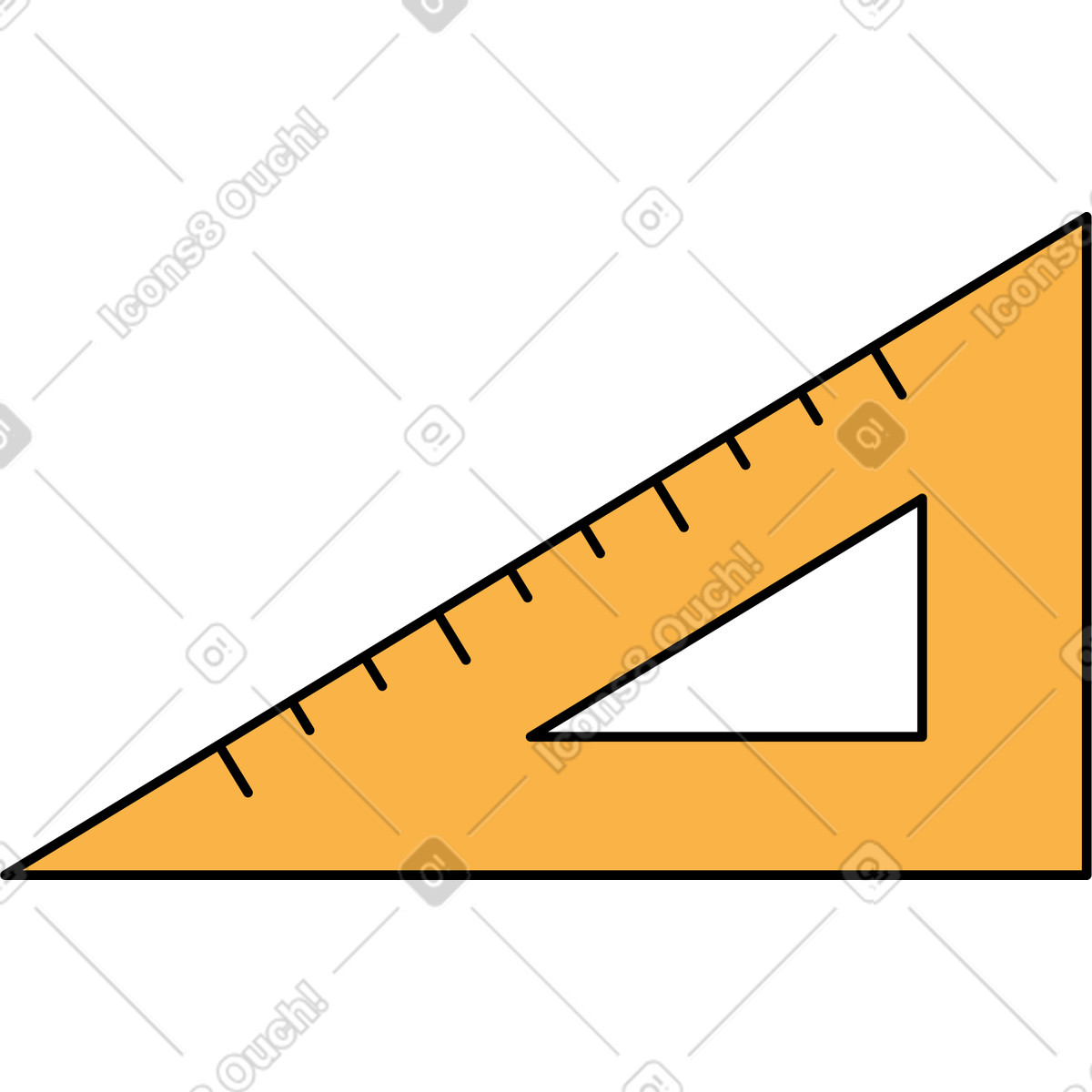 Ilustração de Régua triangular em no estilo Bloom para baixar em PNG, SVG