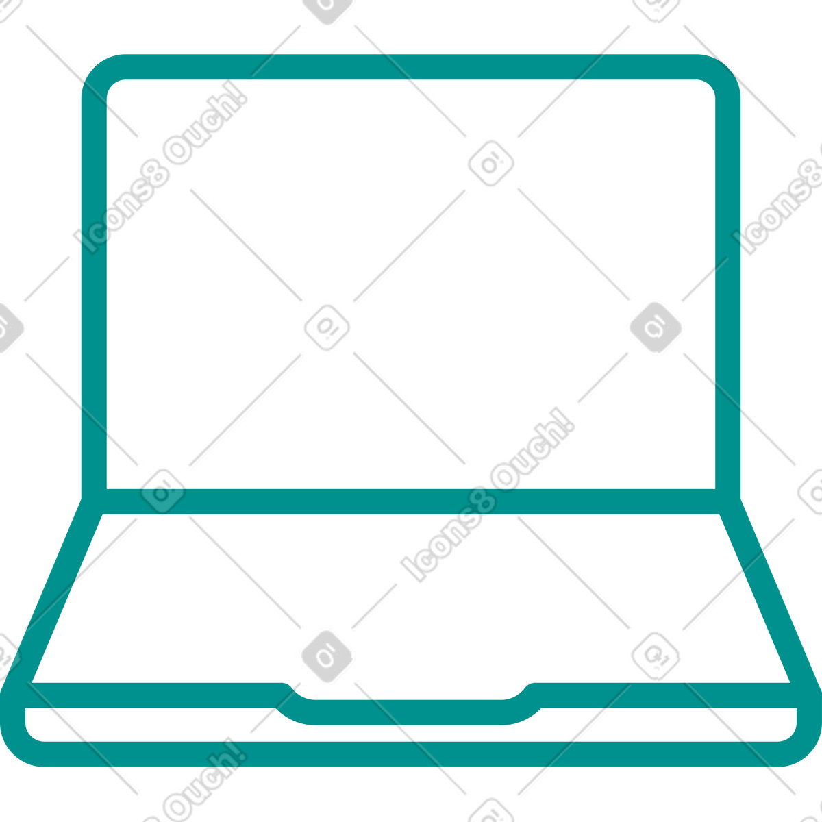 Laptop illustration in PNG, SVG