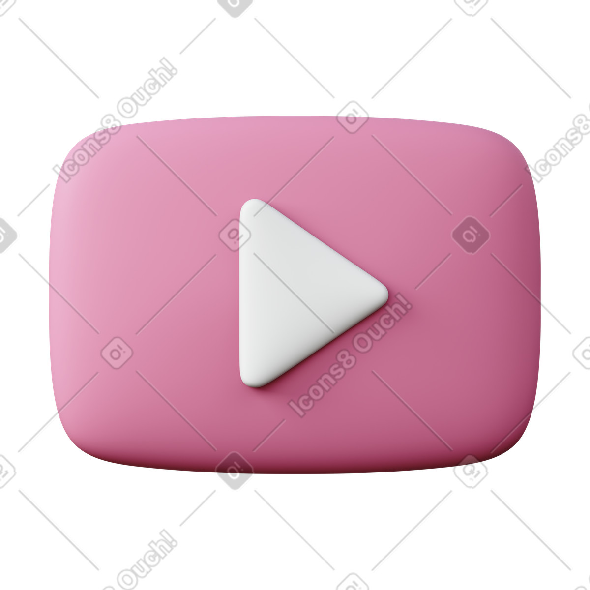 3D Sugary スタイルの Youtube のイラストをPNG、SVG形式でダウンロード