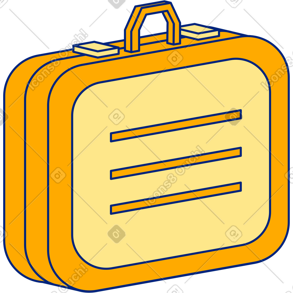 Ilustración Maleta en estilo Neo-Sakura a descargar en PNG y SVG