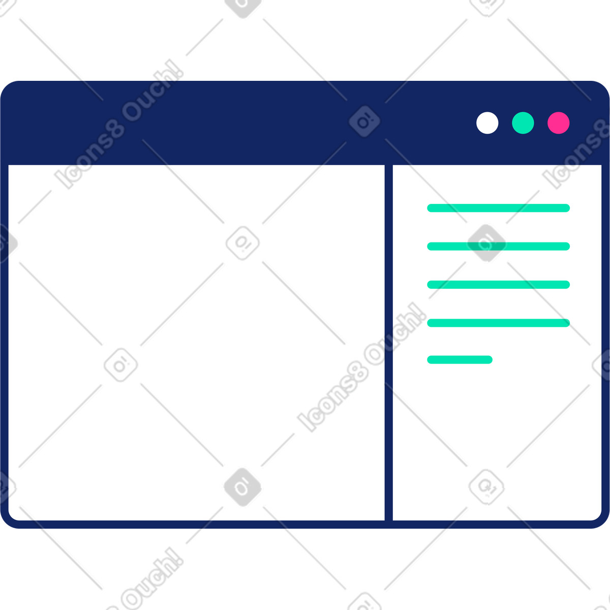 Иллюстрация Browser with chat в стиле Cyborg — скачать в форматах PNG, SVG