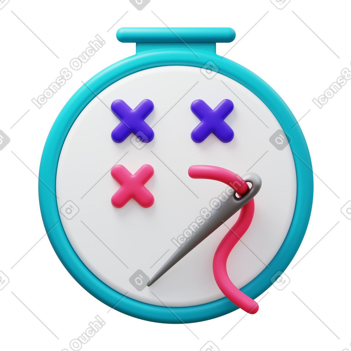 Ilustración Embroidery en estilo 3D Fluency a descargar en PNG y SVG
