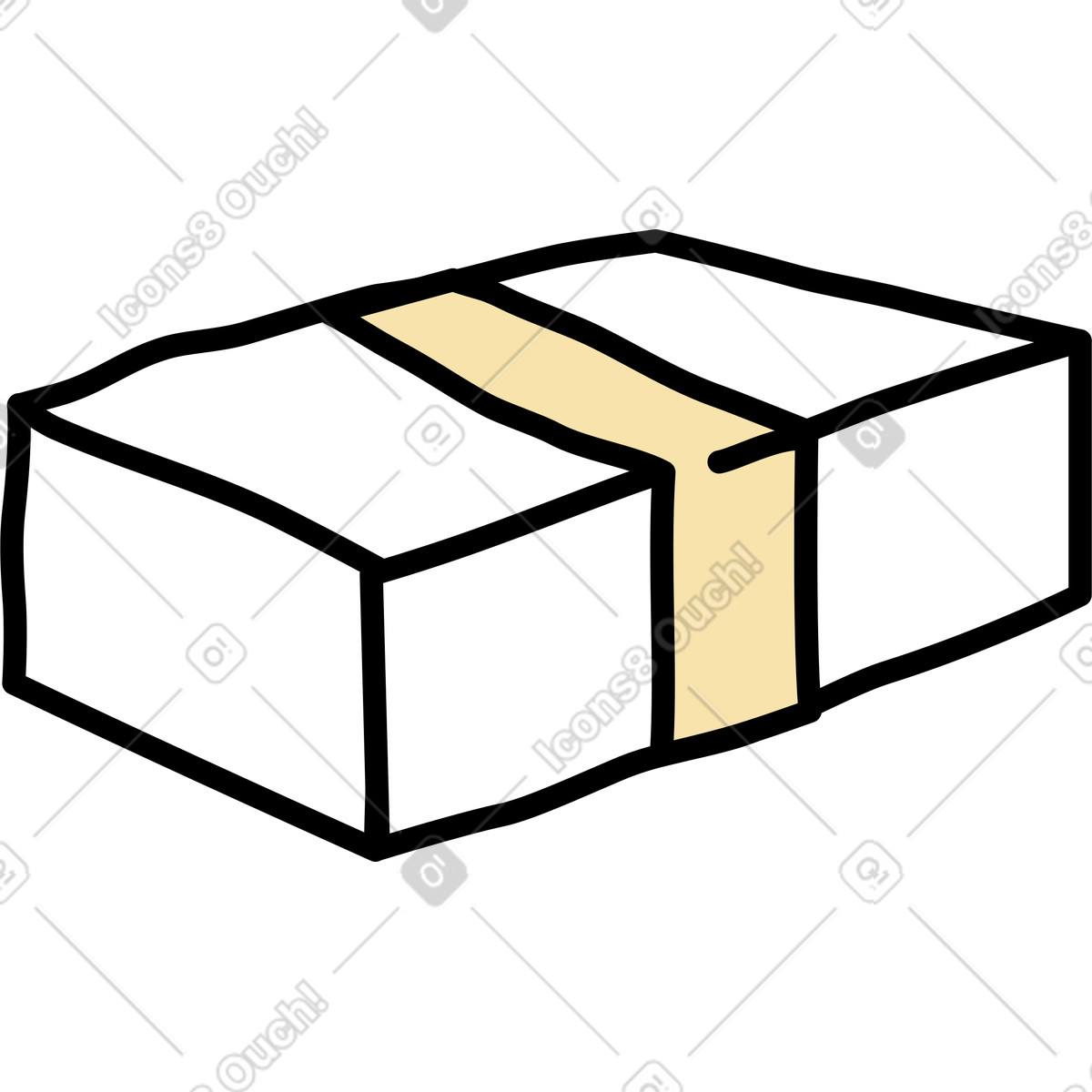 Notes スタイルの ボックス のイラストをPNG、SVG形式でダウンロード