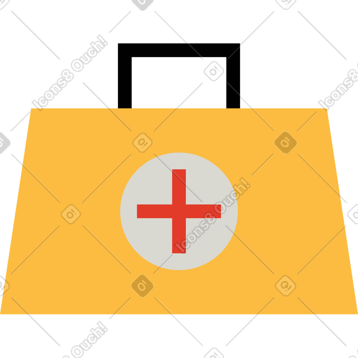Arzttasche-Illustration im Burgundy-Stil als Download in PNG, SVG