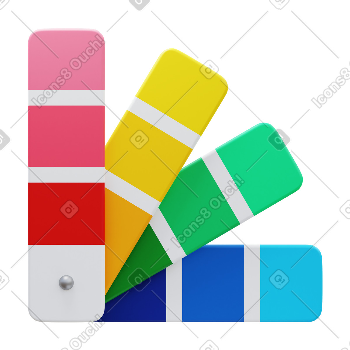 Color palette-Illustration im 3D Fluency-Stil als Download in PNG, SVG