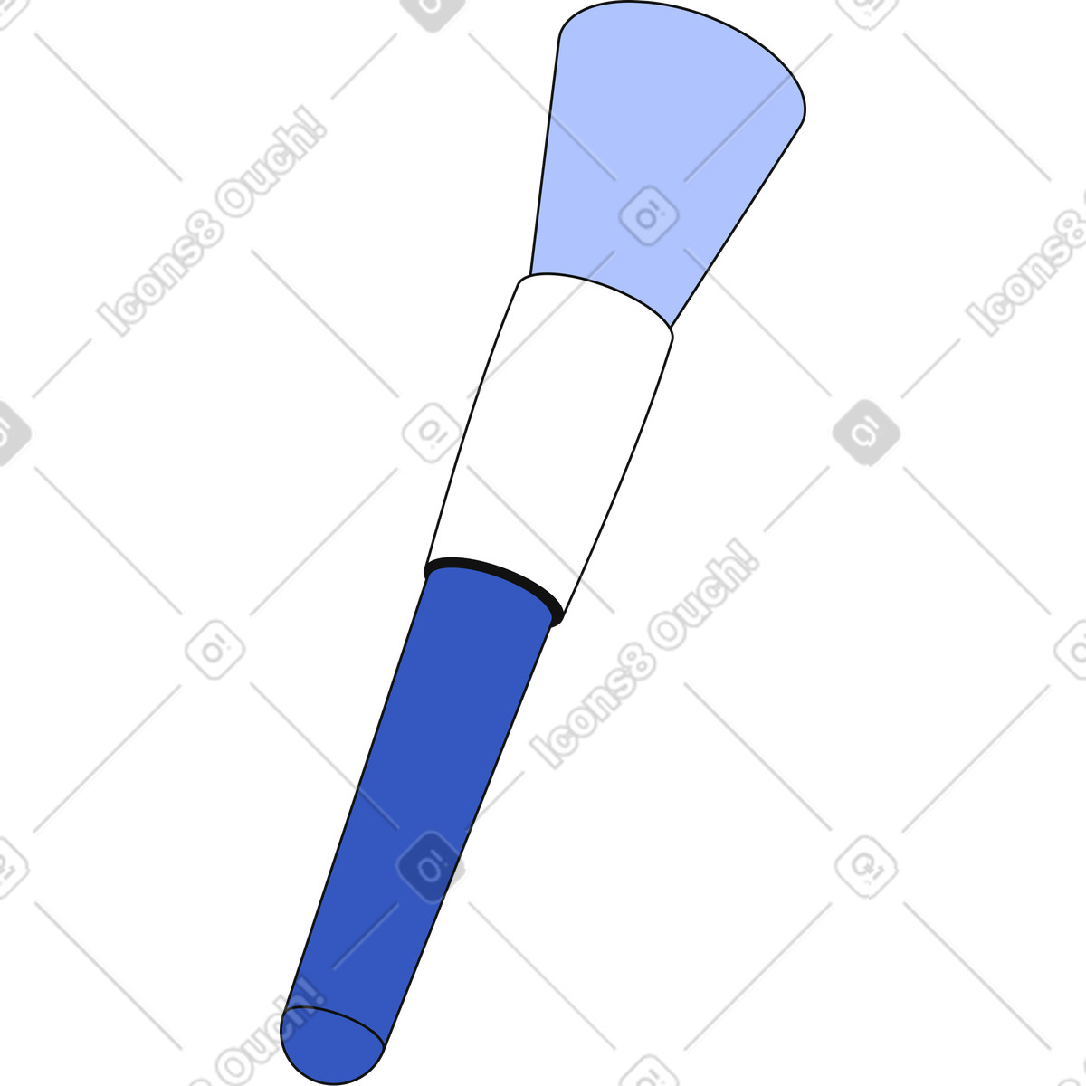 Makeup brush illustration in Techny style download in PNG, SVG