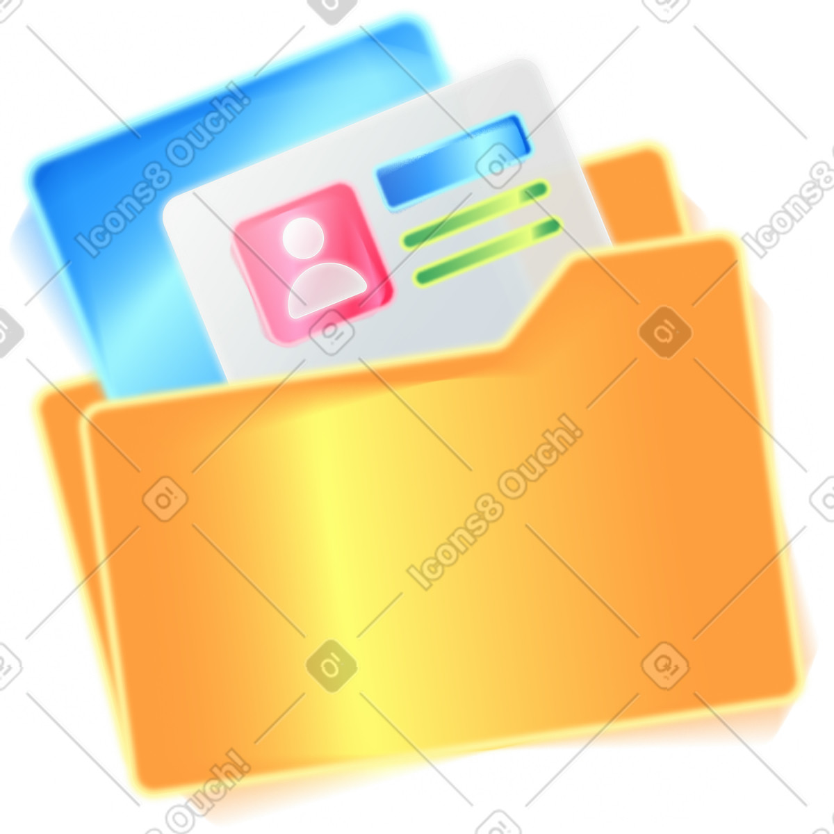 Resumes folder illustration in Burst style download in PNG, SVG