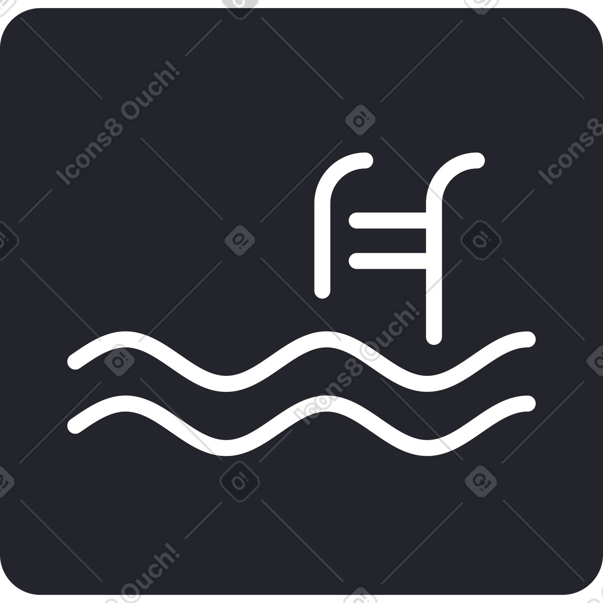 Pool icon illustration in Grapy style download in PNG, SVG