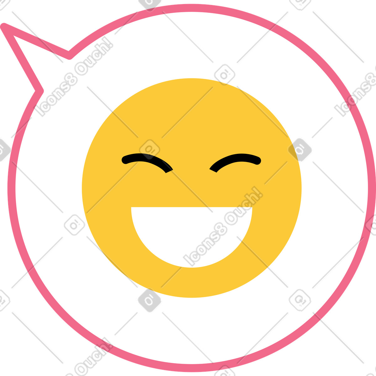 Juicy スタイルの 笑う絵文字 のイラストをPNG、SVG形式でダウンロード