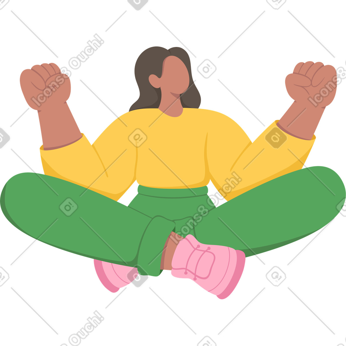 Illustration Femme dans le style Social à télécharger aux formats PNG, SVG
