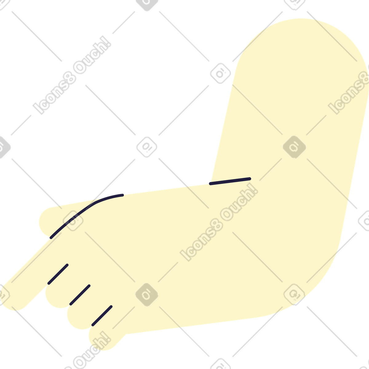 Mano illustrazione in stile Mellow scarica in PNG, SVG