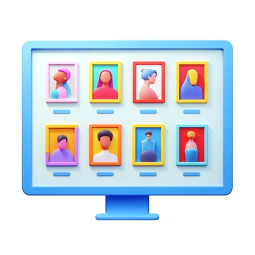 A virtual art exhibition page featuring a grid layout displaying various illustrated artworks. Each artwork is framed neatly, with vibrant colors and distinct styles. The grid consists of different sizes of squares and rectangles for the illustrations. Titles of the artworks are prominently displayed below each piece in a clean, modern font. The background of the page is a subtle light color, providing contrast to the colorful artworks. The overall layout is organized and visually appealing, inviting viewers to explore the diverse range of illustrations.