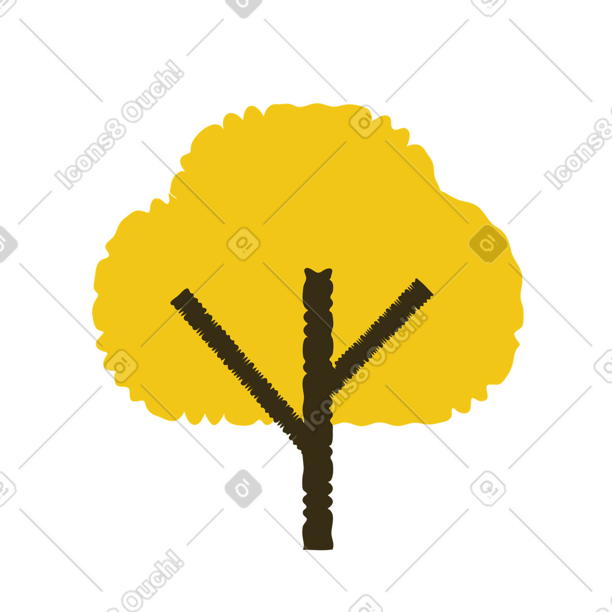 Illustration Tree dans le style Bermuda à télécharger aux formats PNG, SVG