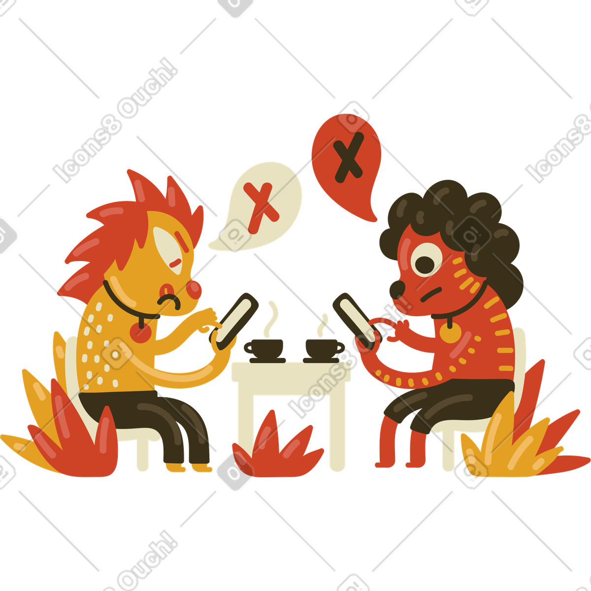 Keine kommentare-Illustration im Arabica-Stil als Download in PNG, SVG