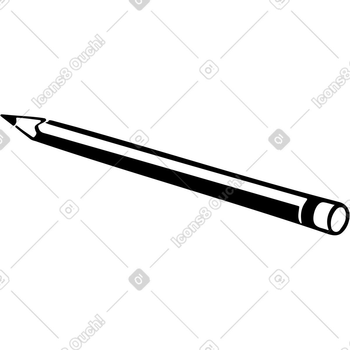Ilustración Lápiz con goma de borrar en estilo Line a descargar en PNG y SVG