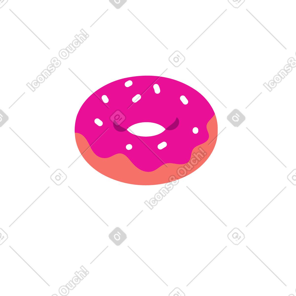 Ilustração de Donut em um prato no estilo Everyday para baixar PNG, SVG