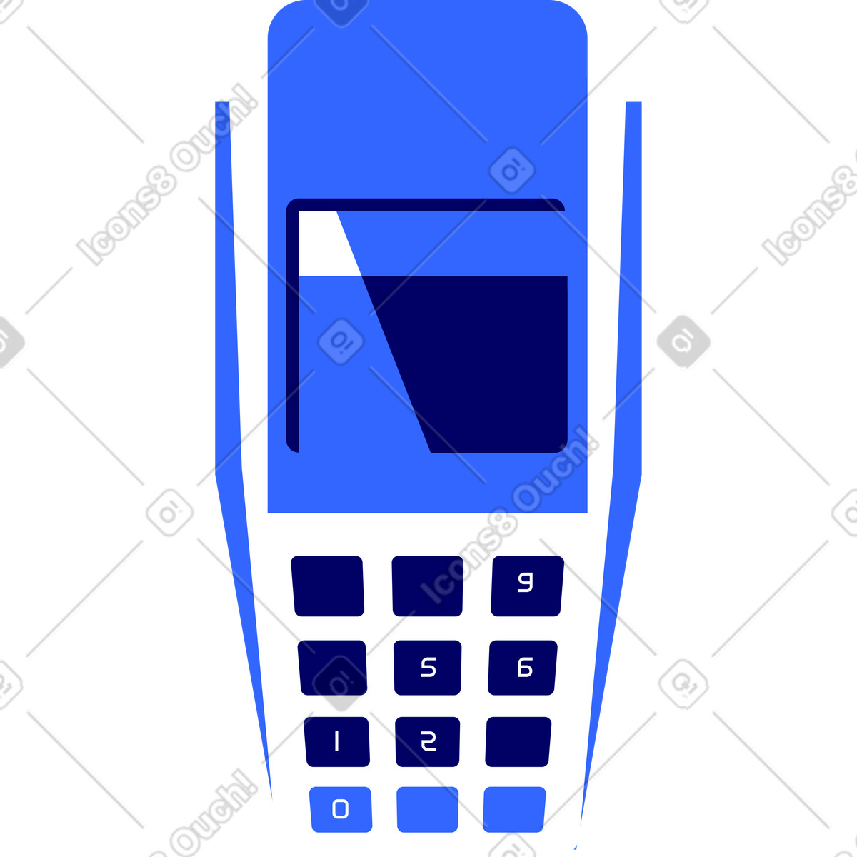 Lounge スタイルの 銀行カード用決済端末 のイラストをPNG、SVG形式でダウンロード