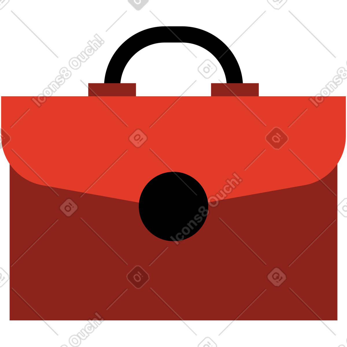 Burgundy 스타일의 서류 가방 일러스트레이션 PNG, SVG 다운로드