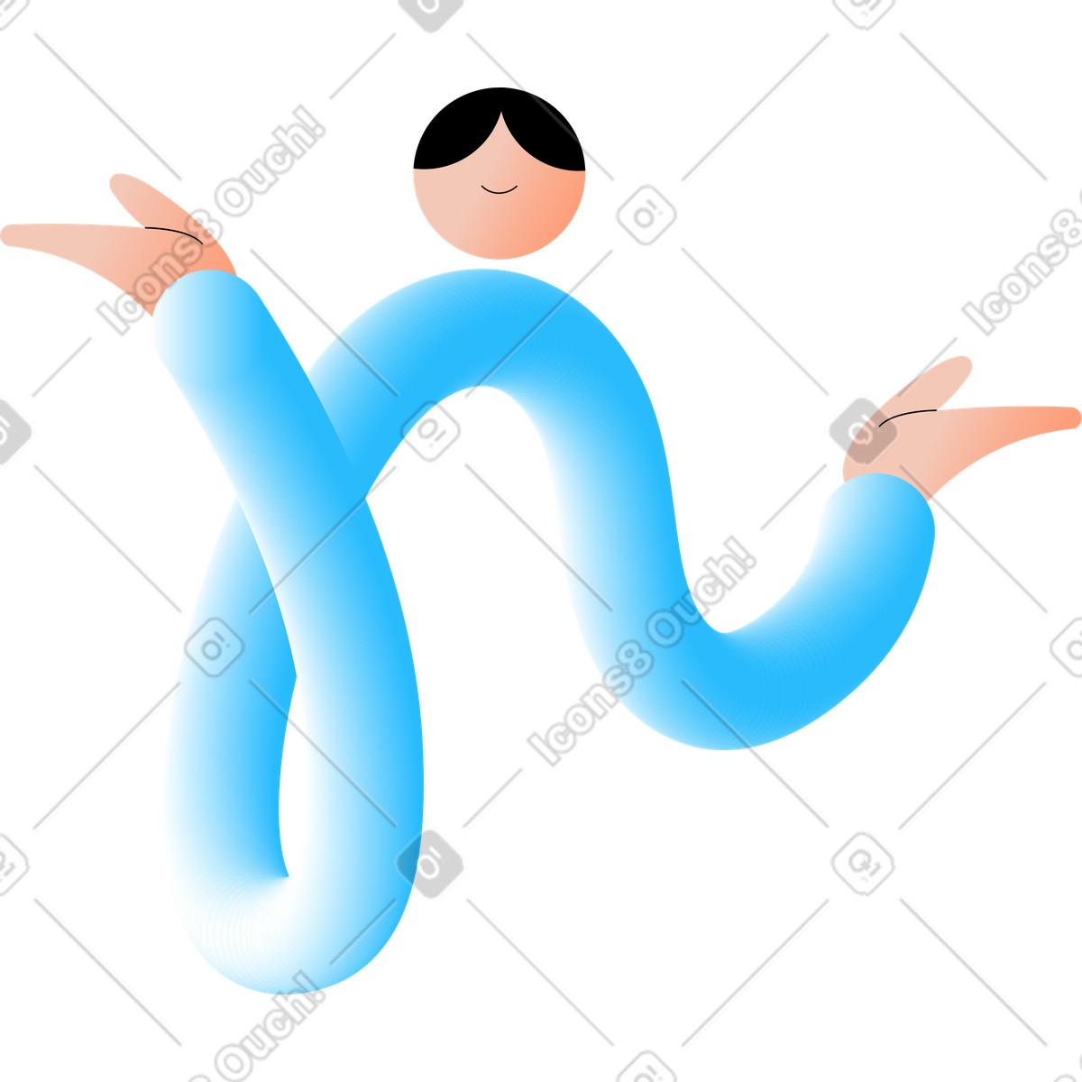 下载 Knotty 风格的 男人拿着东西 插画，支持 PNG、SVG 格式