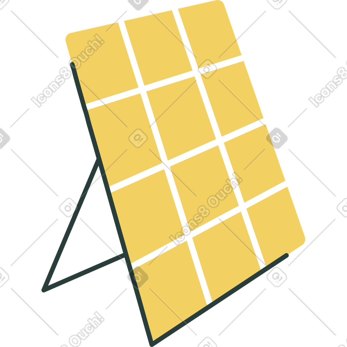 Batterie für solarpanel-Illustration im Macaroni-Stil als Download in PNG, SVG