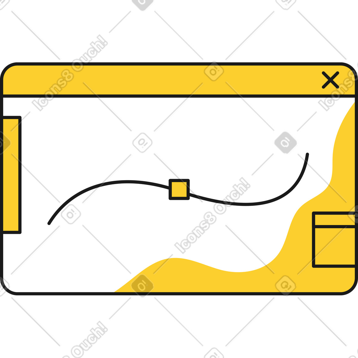 Interface illustration in Taxi style download in PNG, SVG