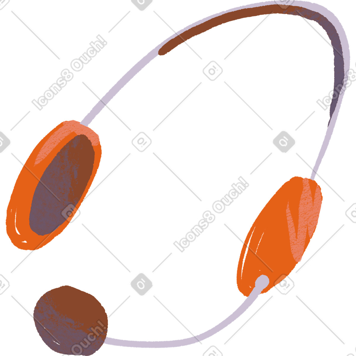 Kopfhörer unterstützen-Illustration im Fabulous-Stil als Download in PNG, SVG