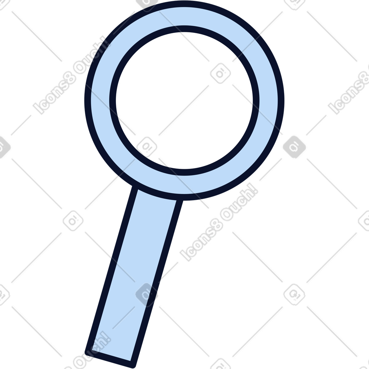 Lente d'ingrandimento illustrazione in stile Flexy scarica in PNG, SVG