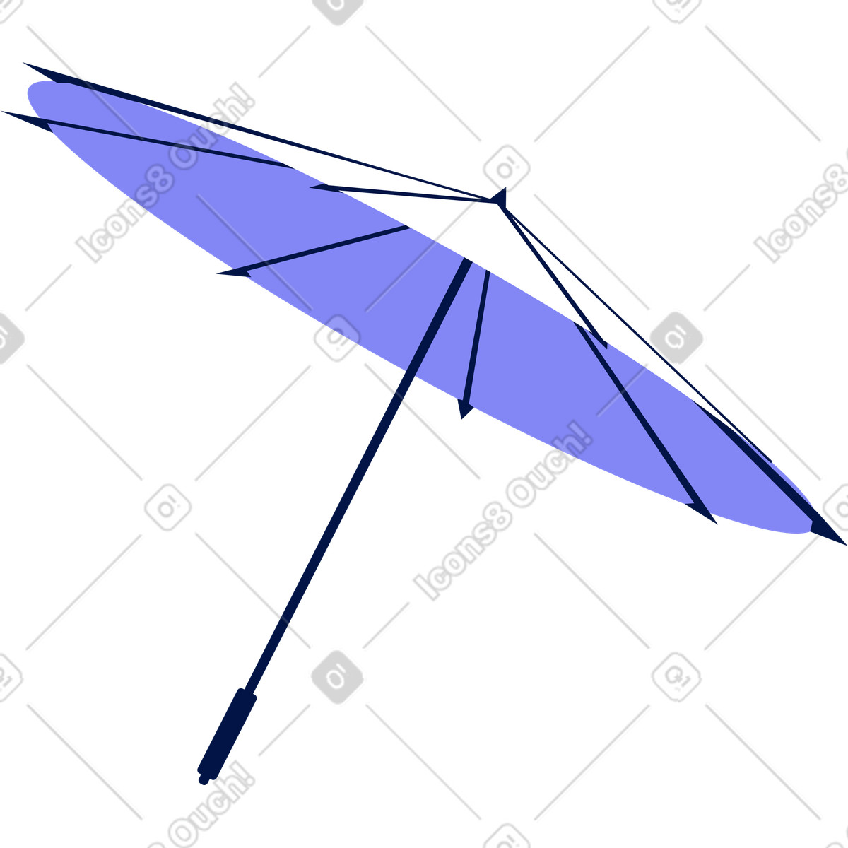 Regenschirm-Illustration im Glow-Stil als Download in PNG, SVG