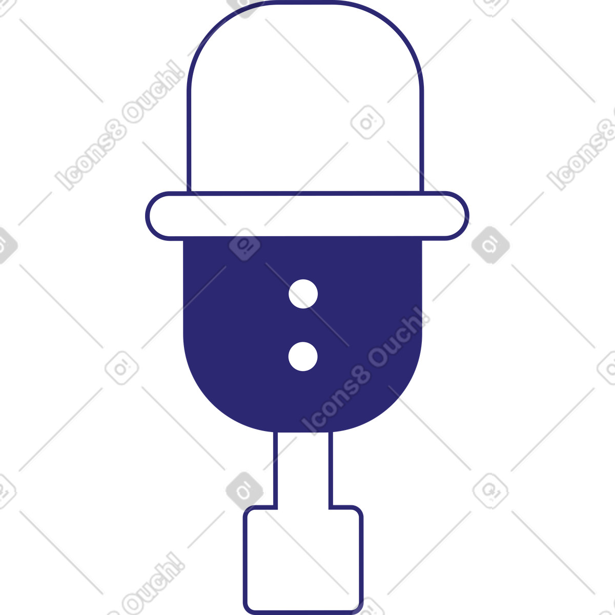 下载 Cut 风格的 麦克风 插画，支持 PNG、SVG 格式